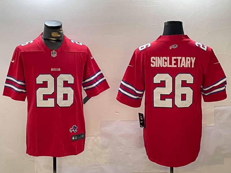 Men Buffalo Bills #26 Singletary Red Second generation 2024 Nike Limited NFL Jersey style 2->buffalo bills->NFL Jersey